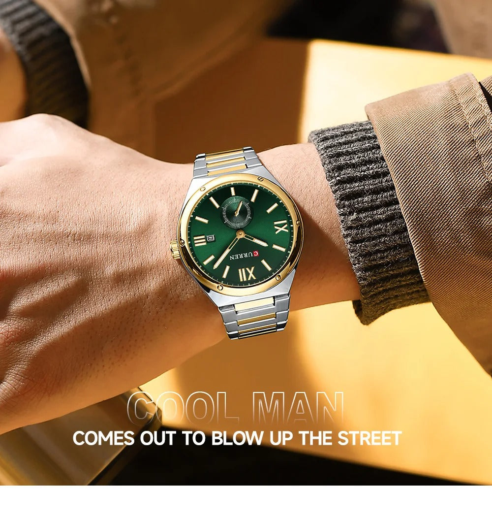 RELOJ CURREN ORIGINAL - CASUAL NEGRO, DORADO Y PLATEADO | SKU: CUR-135, CUR-136, CUR-137