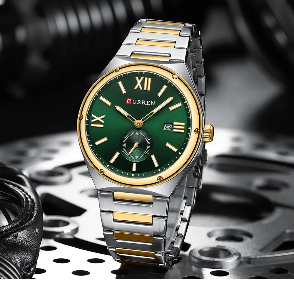 RELOJ CURREN ORIGINAL - CASUAL NEGRO, DORADO Y PLATEADO | SKU: CUR-135, CUR-136, CUR-137
