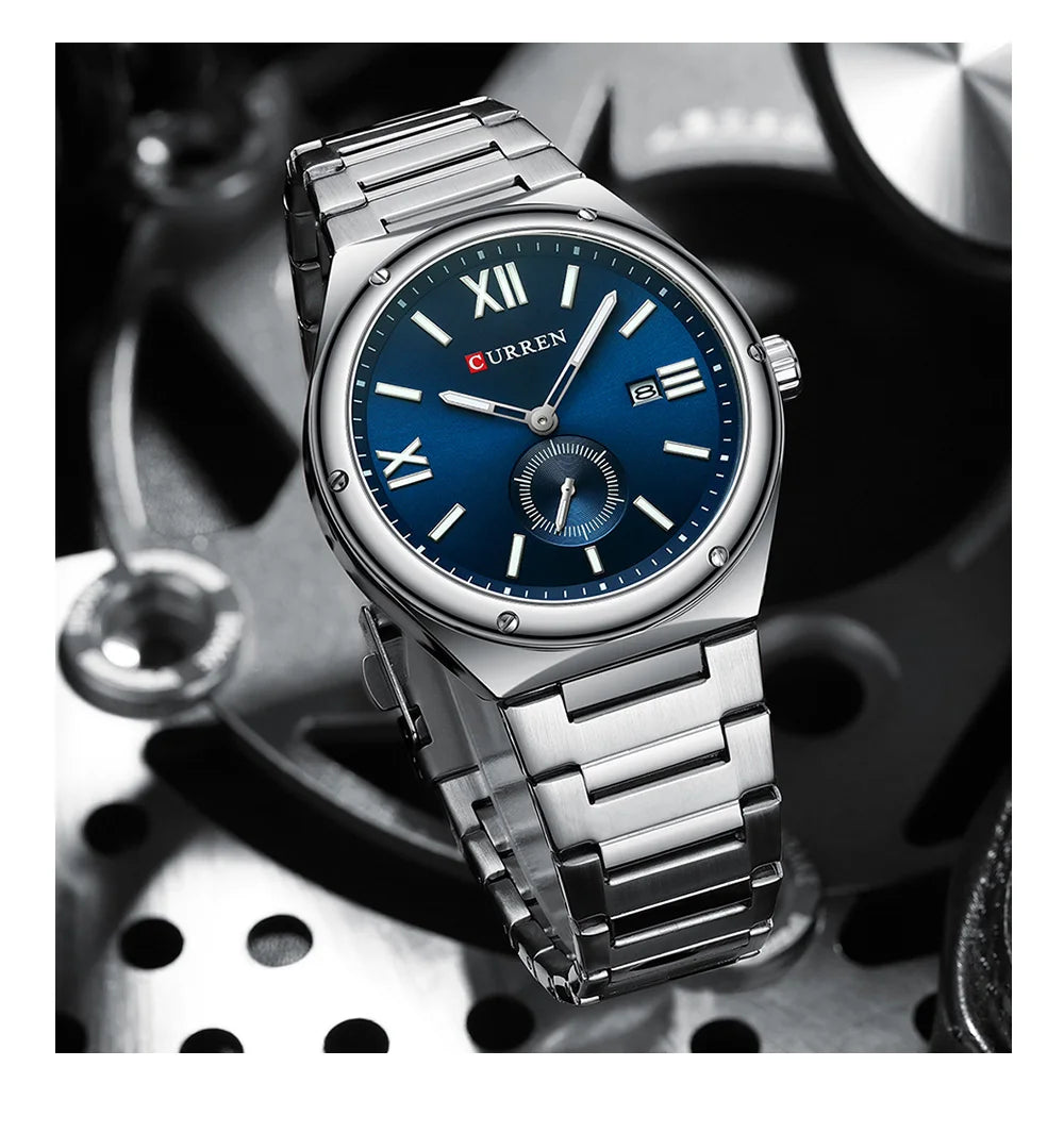 RELOJ CURREN ORIGINAL - CASUAL NEGRO, DORADO Y PLATEADO | SKU: CUR-135, CUR-136, CUR-137
