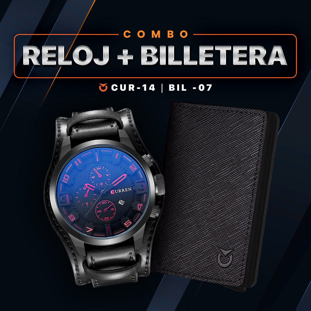 COMBO RELOJ CURREN + BILLETERA | CUR-14 - BIL-07