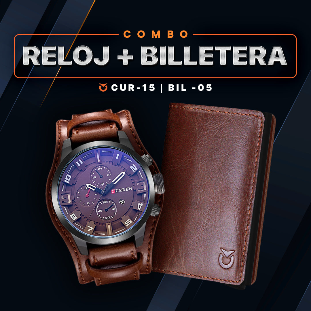 COMBO RELOJ CURREN + BILLETERA | CUR-15 - BIL-05