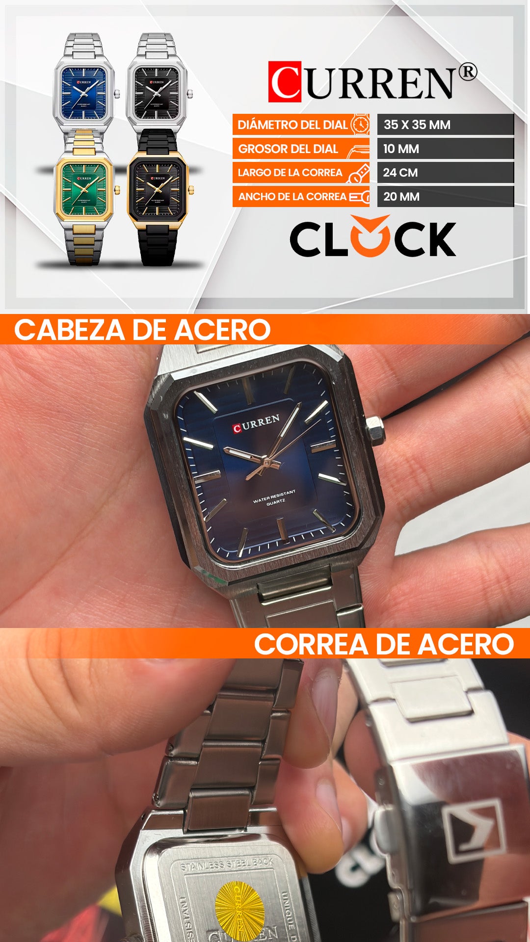 RELOJ CURREN 8457 ORIGINAL CUARZO | CUR-160, CUR-161, CUR-162, CUR-163