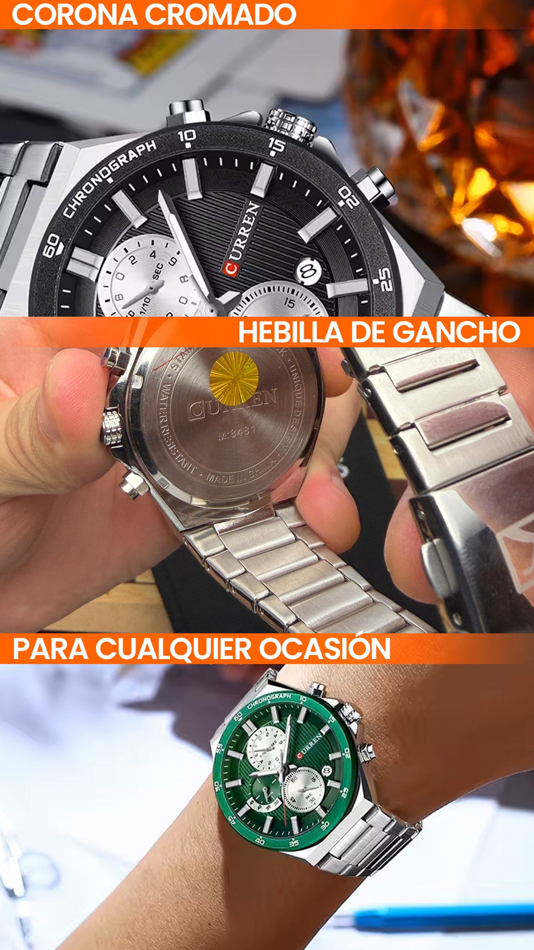 RELOJ CURREN 8481 ORIGINAL CUARZO | CUR-167, CUR-168, CUR-169, CUR-170, CUR-171