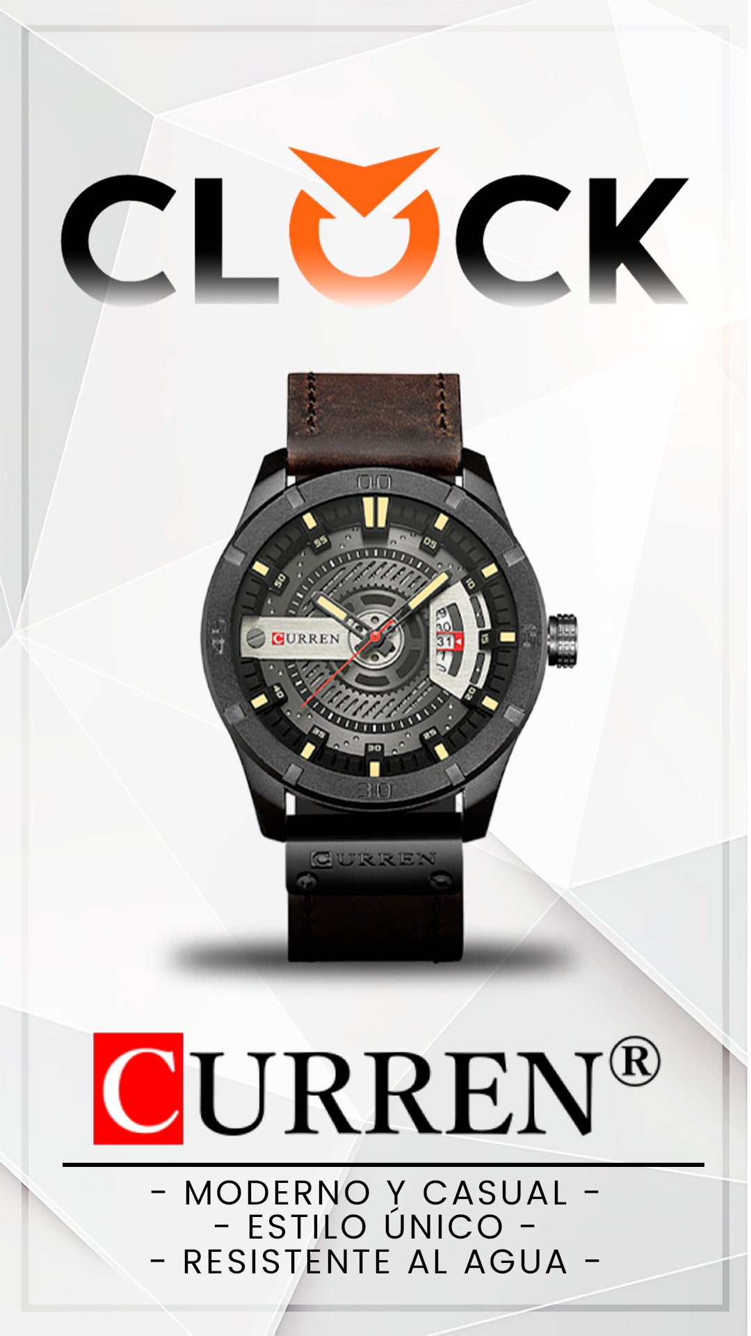RELOJ CURREN ORIGINAL - CASUAL Y ELEGAMTE - MARRON TIERRA | CUR-26