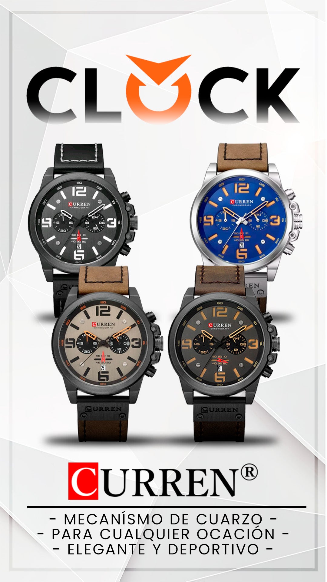 RELOJ CURREN ORIGINAL MARRÓN NARANJA NEGRO AZUL 8314 | CUR-27 - CUR-87 - CUR-110 - CUR-138
