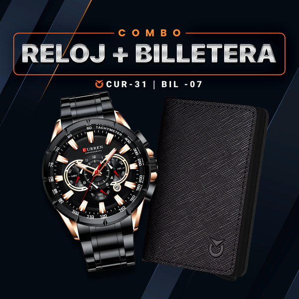 COMBO RELOJ CURREN + BILLETERA | CUR-31 - BIL-07