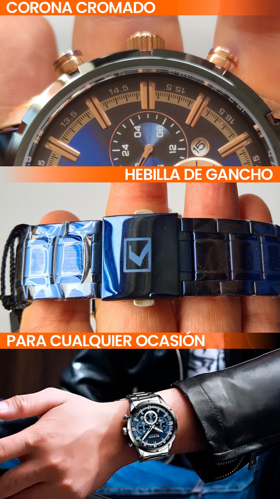 RELOJ CURREN ORIGINAL CASUAL HOMBRE 8355 | CUR-34 | CUR-61 | CUR-142