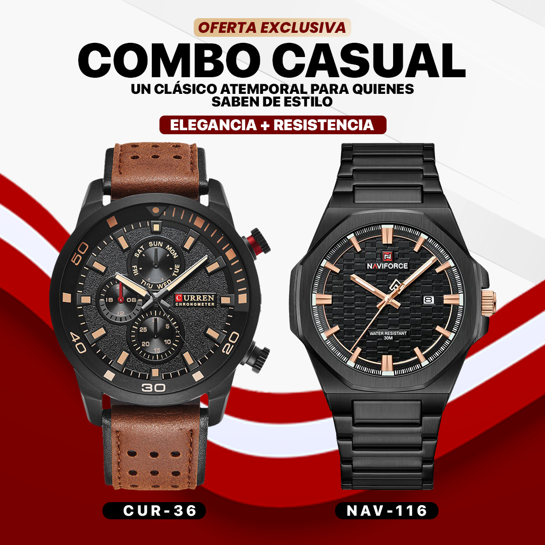 Combo Exclusivo #9: CURREN + NAVIFORCE: CUR-36 / NAV-116