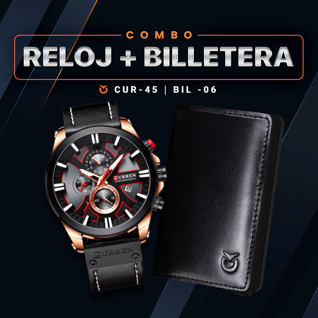COMBO RELOJ CURREN + BILLETERA | CUR-45 - BIL-06