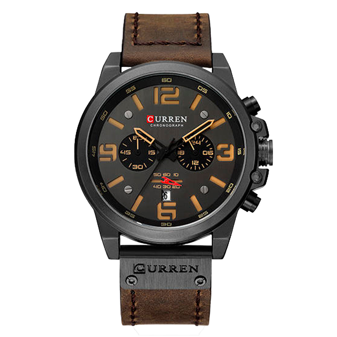 RELOJ CURREN ORIGINAL MARRÓN NARANJA NEGRO 8314 | CUR-27 - CUR-87 - CUR-110