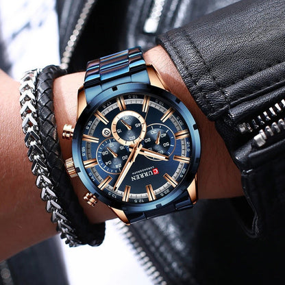 RELOJ CURREN ORIGINAL CASUAL HOMBRE COLOR AZUL 8355 | CUR-61