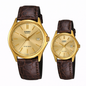 RELOJ CASIO DE CUERO PARA PAREJA DE COLOR MARRON | CAS-199, CAS-111