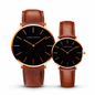 RELOJ PARA PAREJA: "CLASSIC LEATHER" | SKU: HAN-98 / HAN-19