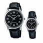 RELOJ CASIO DE CUERO PARA PAREJA DE COLOR NEGRO | CAS-40, CAS-229