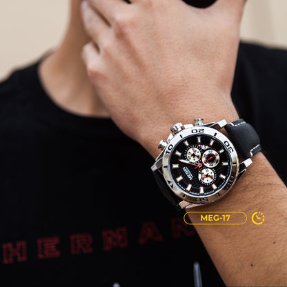 RELOJ MEGIR ORIGINAL NEGRO | SKU: MEG-17