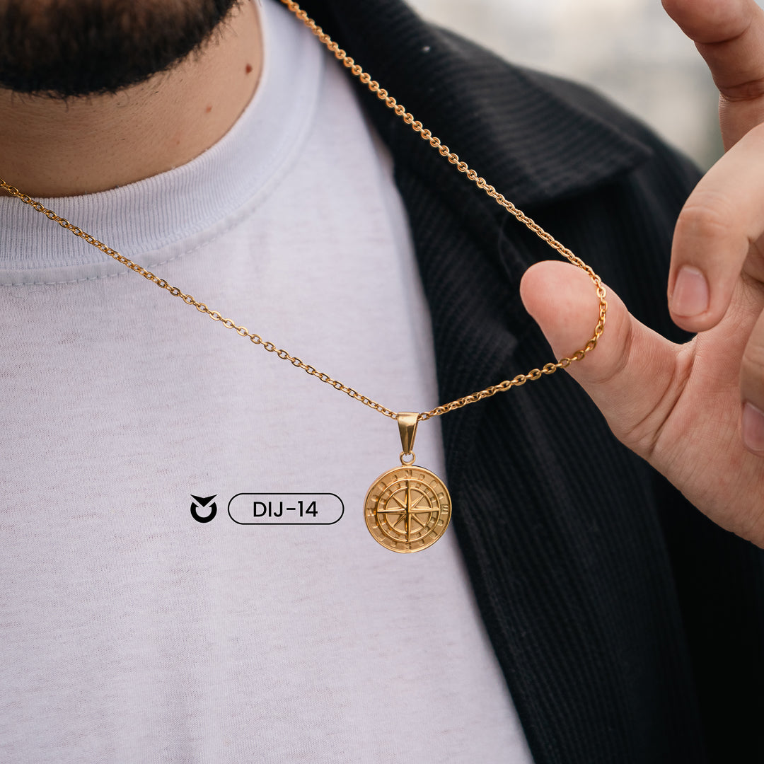 DIJE MAPS DORADO | SKU: DIJ-14 + ¡𝐆𝐑𝐀𝐓𝐈𝐒!  COLLAR MINIMAL