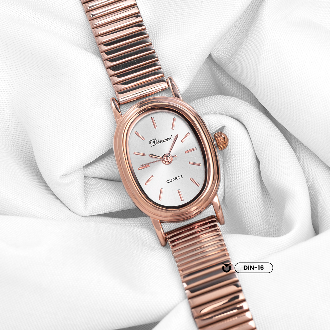 RELOJ DINIMI ORIGINAL 77101 PLATEADO DORADO ROSA NEGRO BLANCO | DIN-14, DIN-15, DIN-16, DIN-17, DIN-18