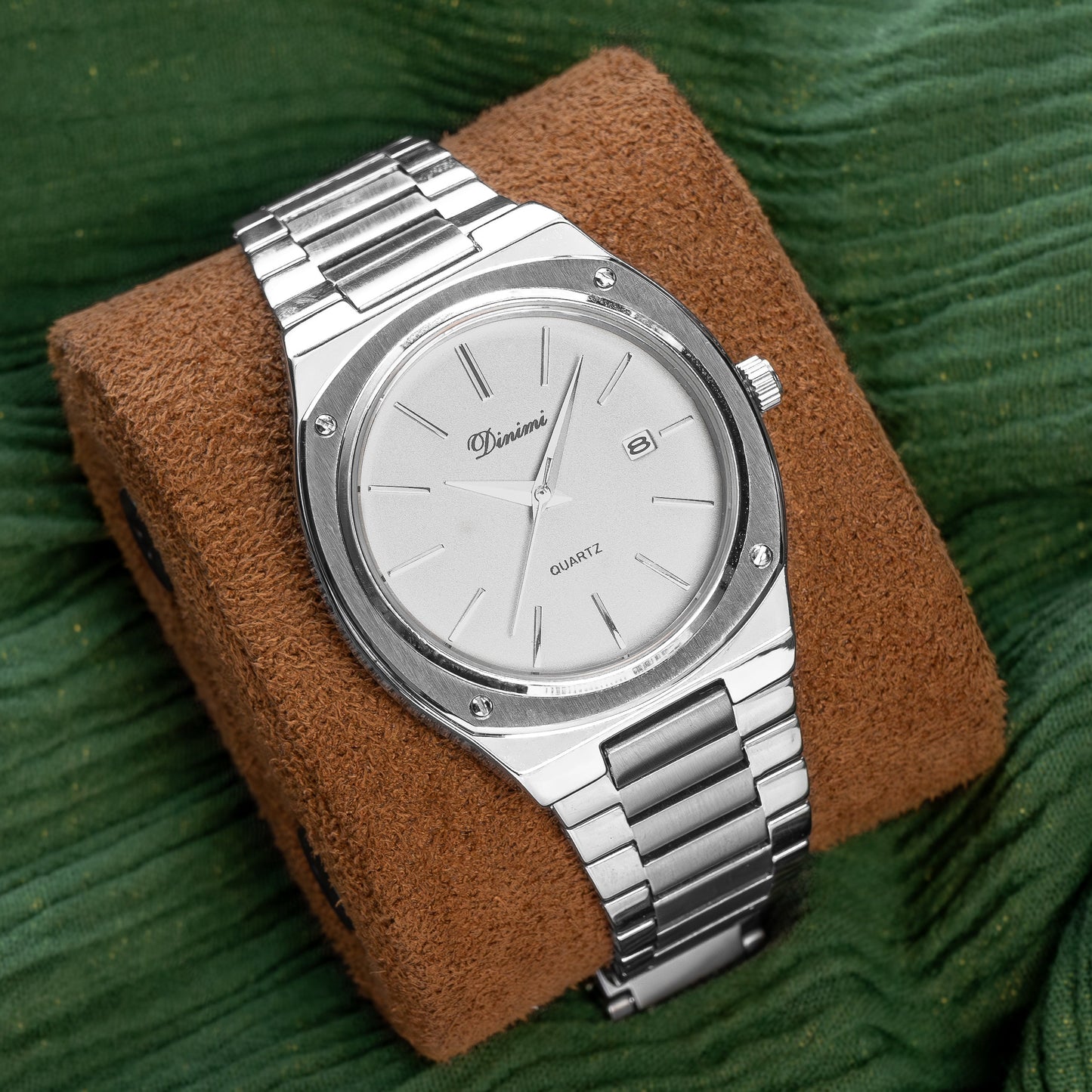 RELOJ DINIMI ACERO ORIGINAL COLOR VERDE-BLANCO Y PLATEADO| DIN-5, DIN-6, DIN-7