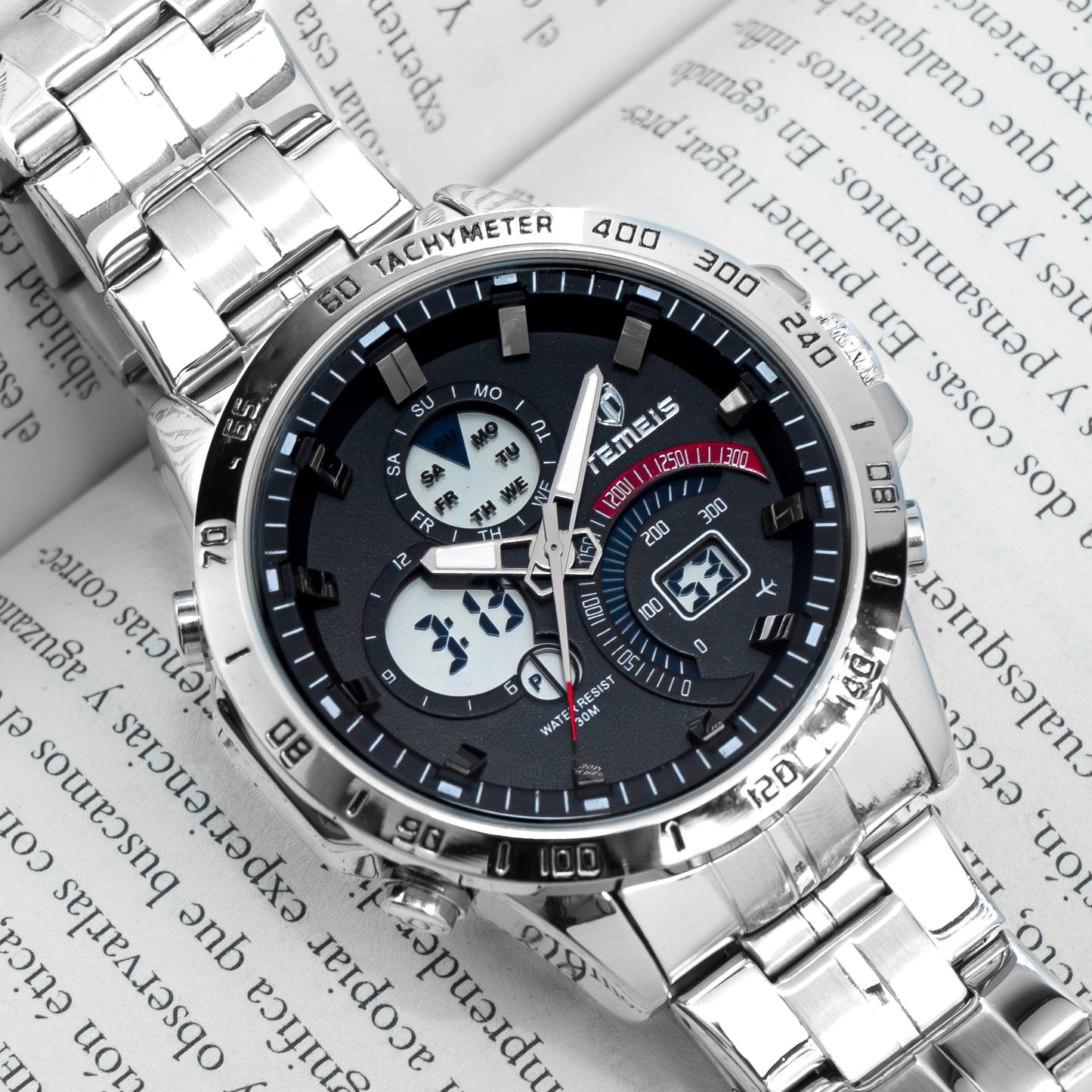 RELOJ TEMEIS ORIGINAL 8120 NEGRO AZUL PLATEADO DORADO BLANCO | TEM-1, TEM-2, TEM-3, TEM-4, TEM-5