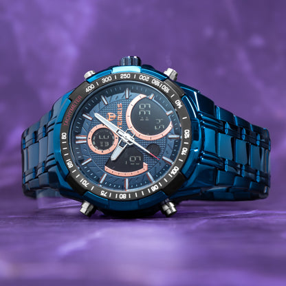 RELOJ TEMEIS ORIGINAL 8113 AZUL NEGRO DORADO AMARILLO PLATEADO | TEM-6, TEM-7, TEM-8, TEM-9, TEM-10