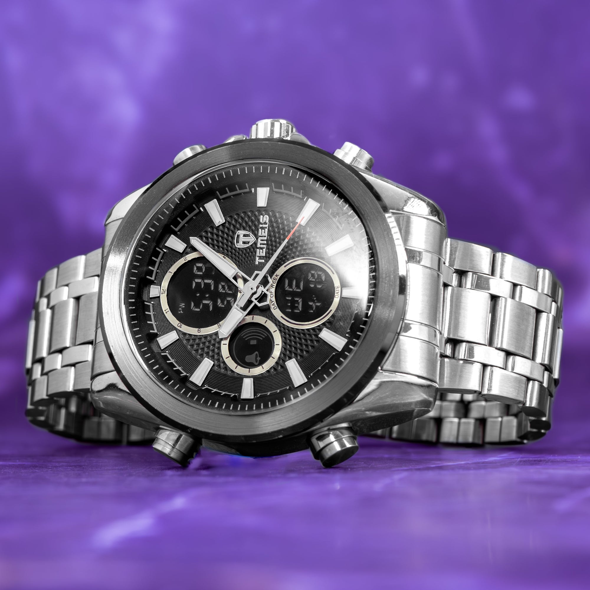RELOJ TEMEIS ORIGINAL 3202 | 8117  PLATEADO NEGRO DORADO CASUAL | TEM-11, TEM-12, TEM-13, TEM-14, TEM-15, TEM-16