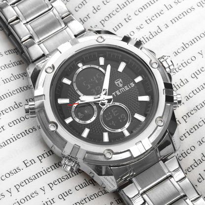 RELOJ TEMEIS ORIGINAL 3202 | 8117  PLATEADO NEGRO DORADO CASUAL | TEM-11, TEM-12, TEM-13, TEM-14, TEM-15, TEM-16