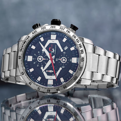 RELOJ PANZER ORIGINAL - ELEGANTE PLATEADO NEGRO Y DORADO | PAN-7, PAN-8, PAN-9