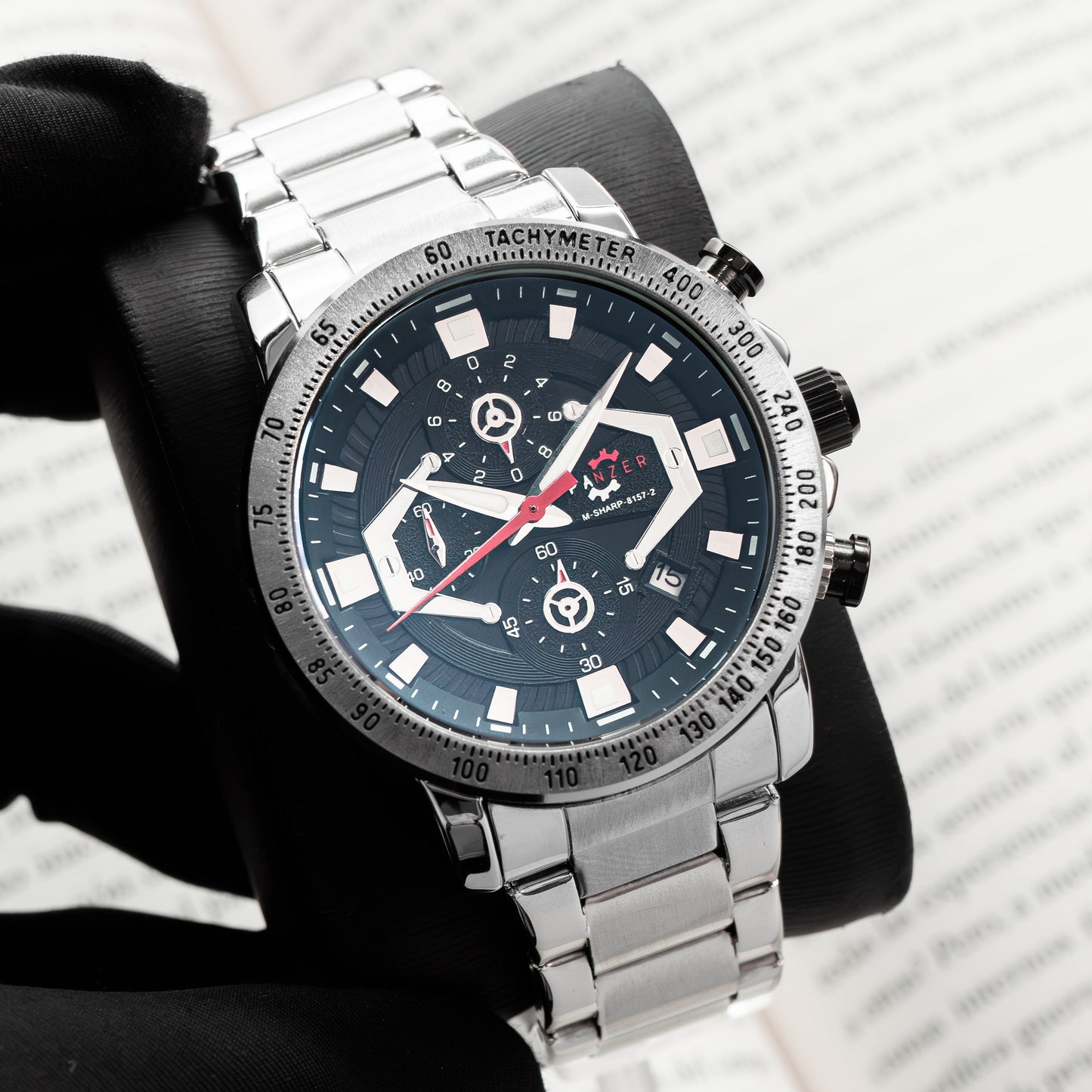 RELOJ PANZER ORIGINAL - ELEGANTE PLATEADO NEGRO Y DORADO | PAN-7, PAN-8, PAN-9