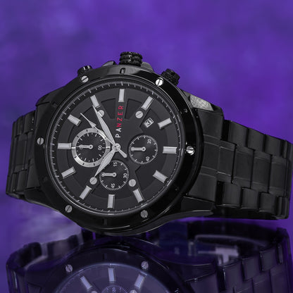 RELOJ PANZER ORIGINAL - ELEGANTE PLATEADO NEGRO Y BLANCO | PAN-12