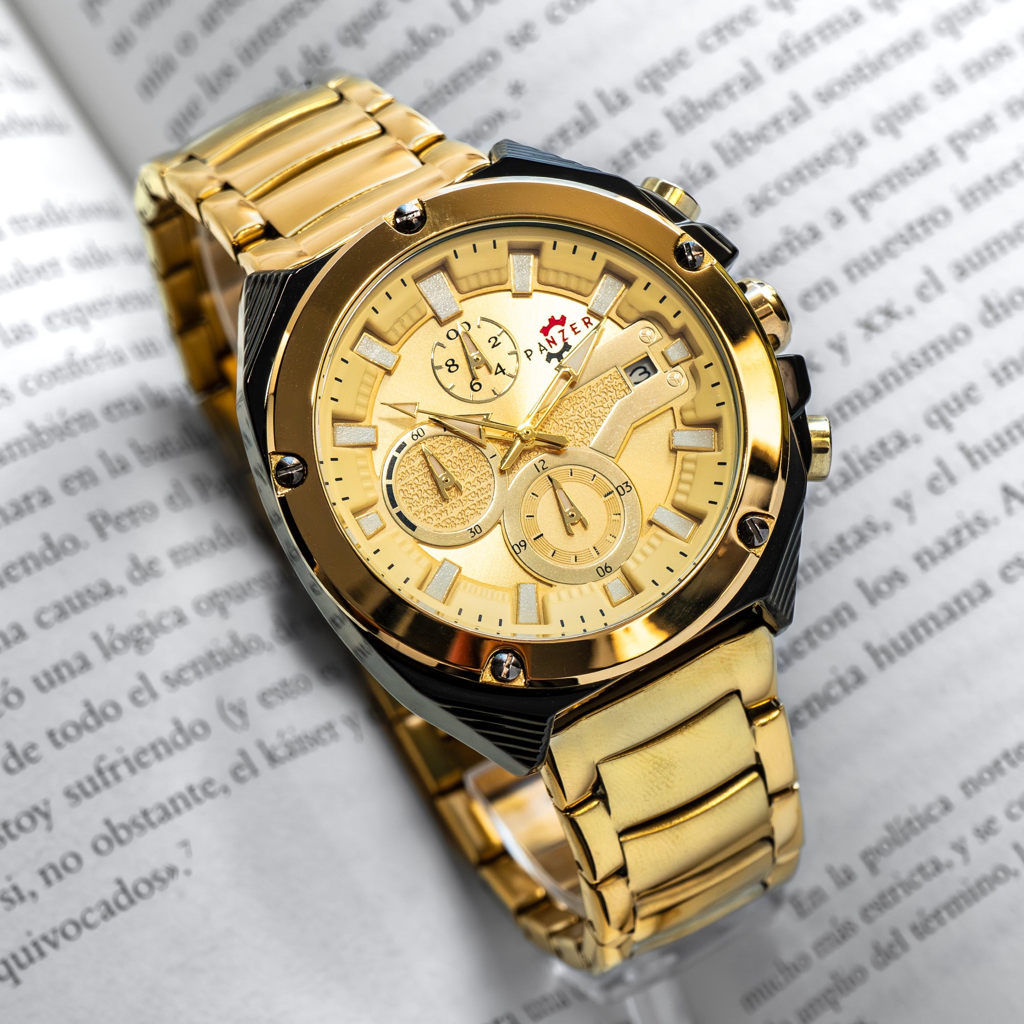 RELOJ PANZER ORIGINAL - ELEGANTE AZUL Y DORADO | PAN-16, PAN-17, PAN-18
