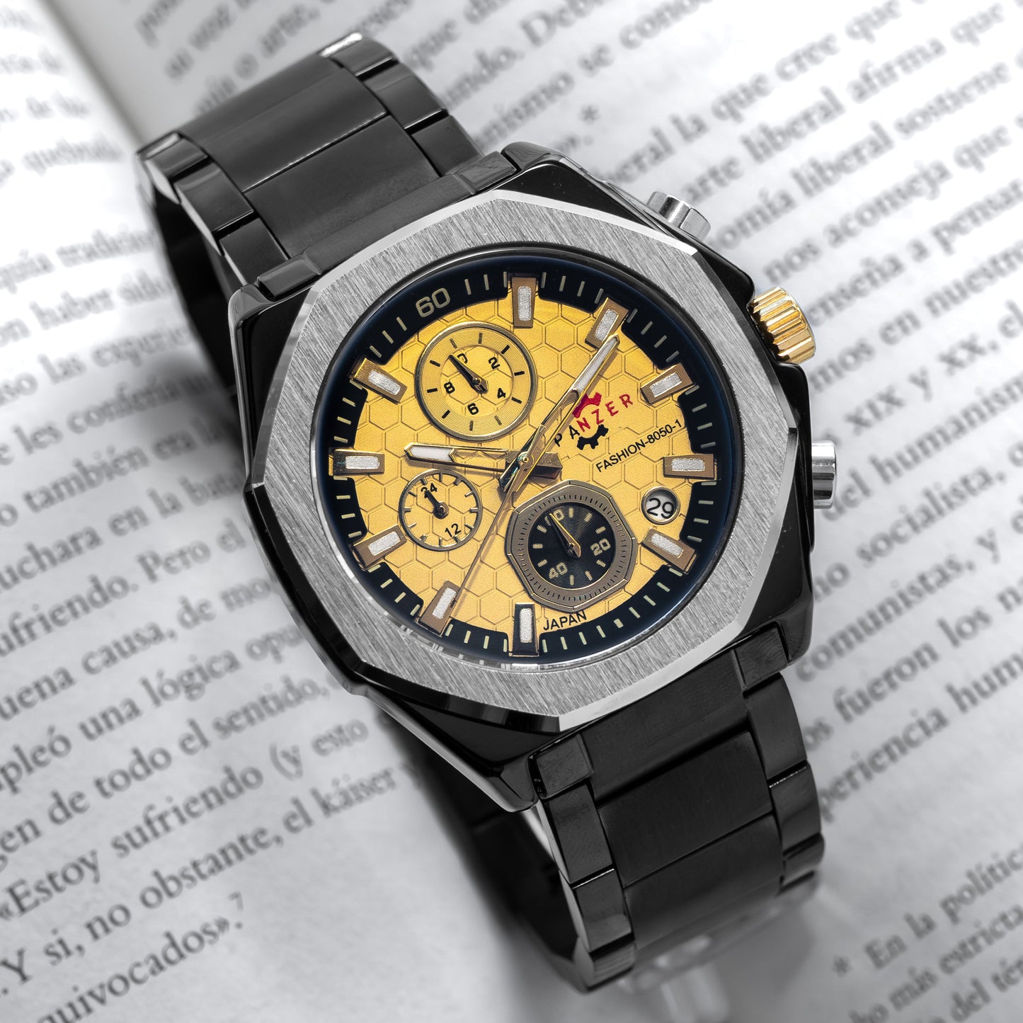 RELOJ PANZER ORIGINAL - ELEGANTE NEGRO | PAN-19