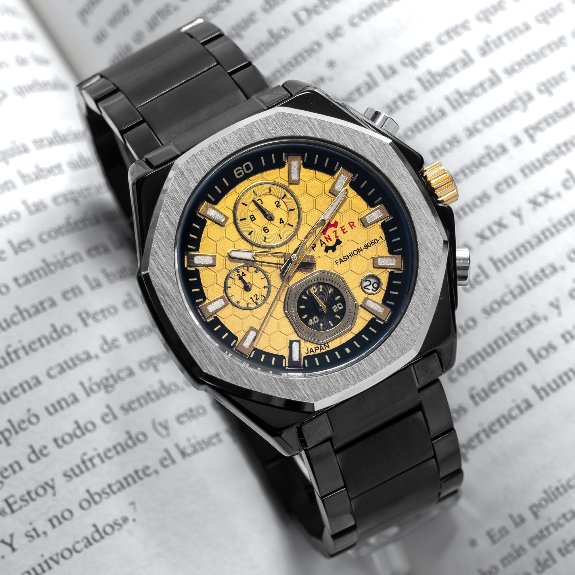 RELOJ PANZER ORIGINAL - ELEGANTE NEGRO | PAN-19