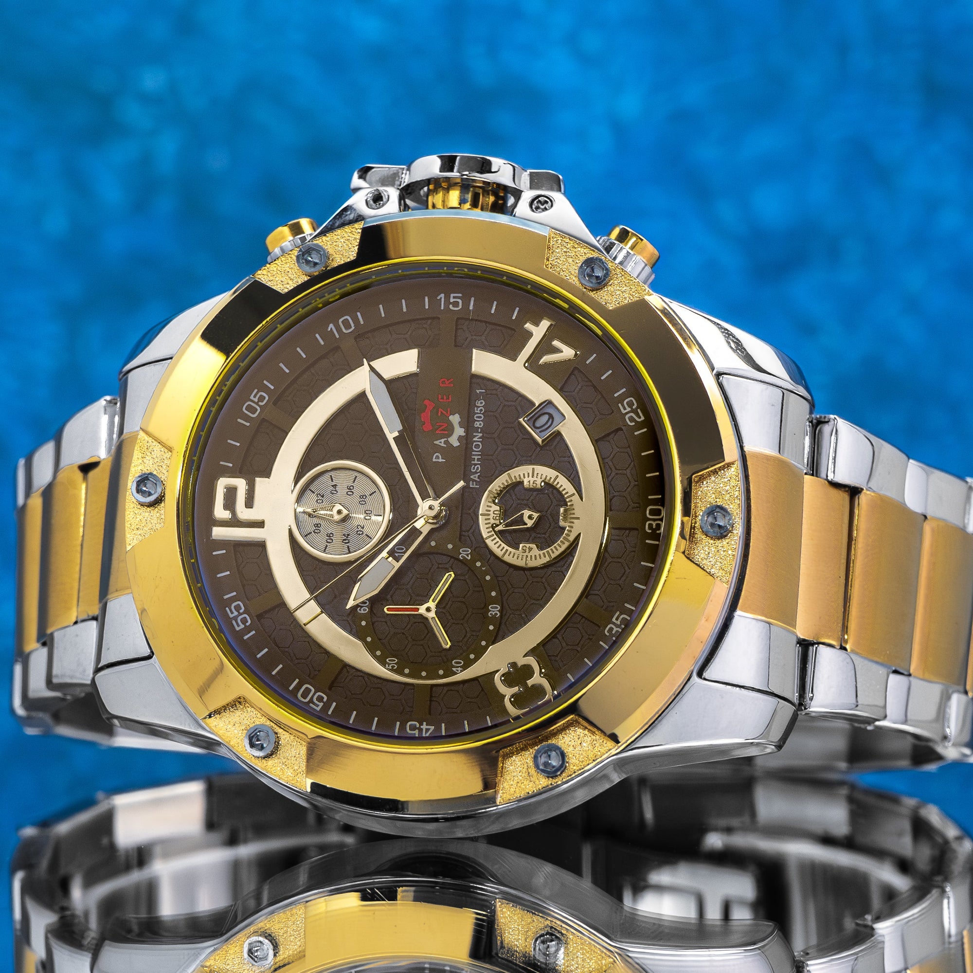 RELOJ PANZER ORIGINAL - ELEGANTE PLATEADO Y DORADO| PAN-22, PAN-23, PAN-24, PAN-25