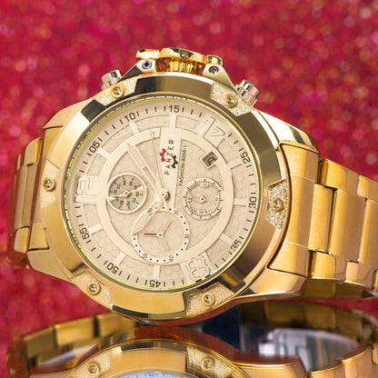 RELOJ PANZER ORIGINAL - ELEGANTE PLATEADO Y DORADO| PAN-22, PAN-23, PAN-24, PAN-25