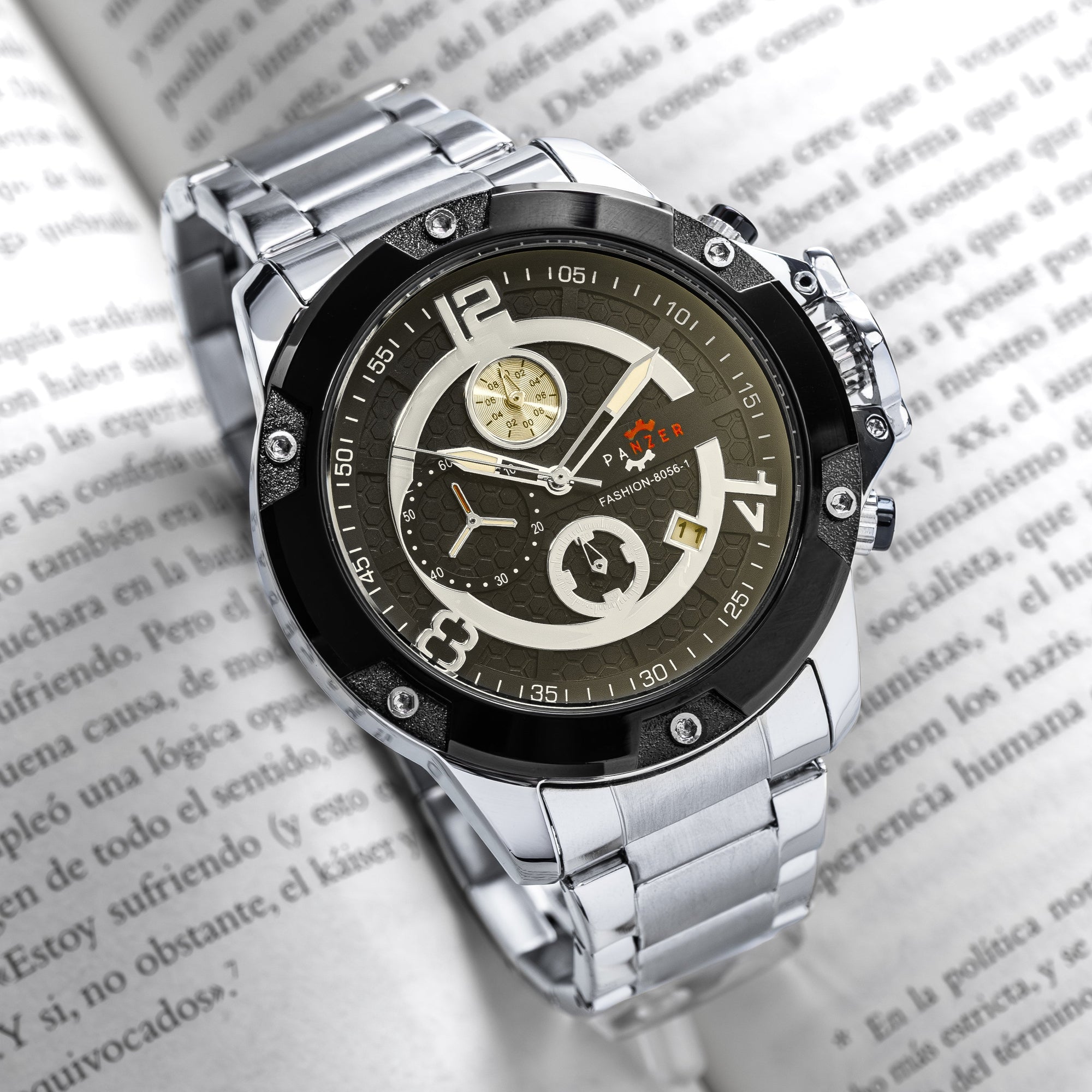 RELOJ PANZER ORIGINAL - ELEGANTE PLATEADO Y DORADO| PAN-22, PAN-23, PAN-24, PAN-25