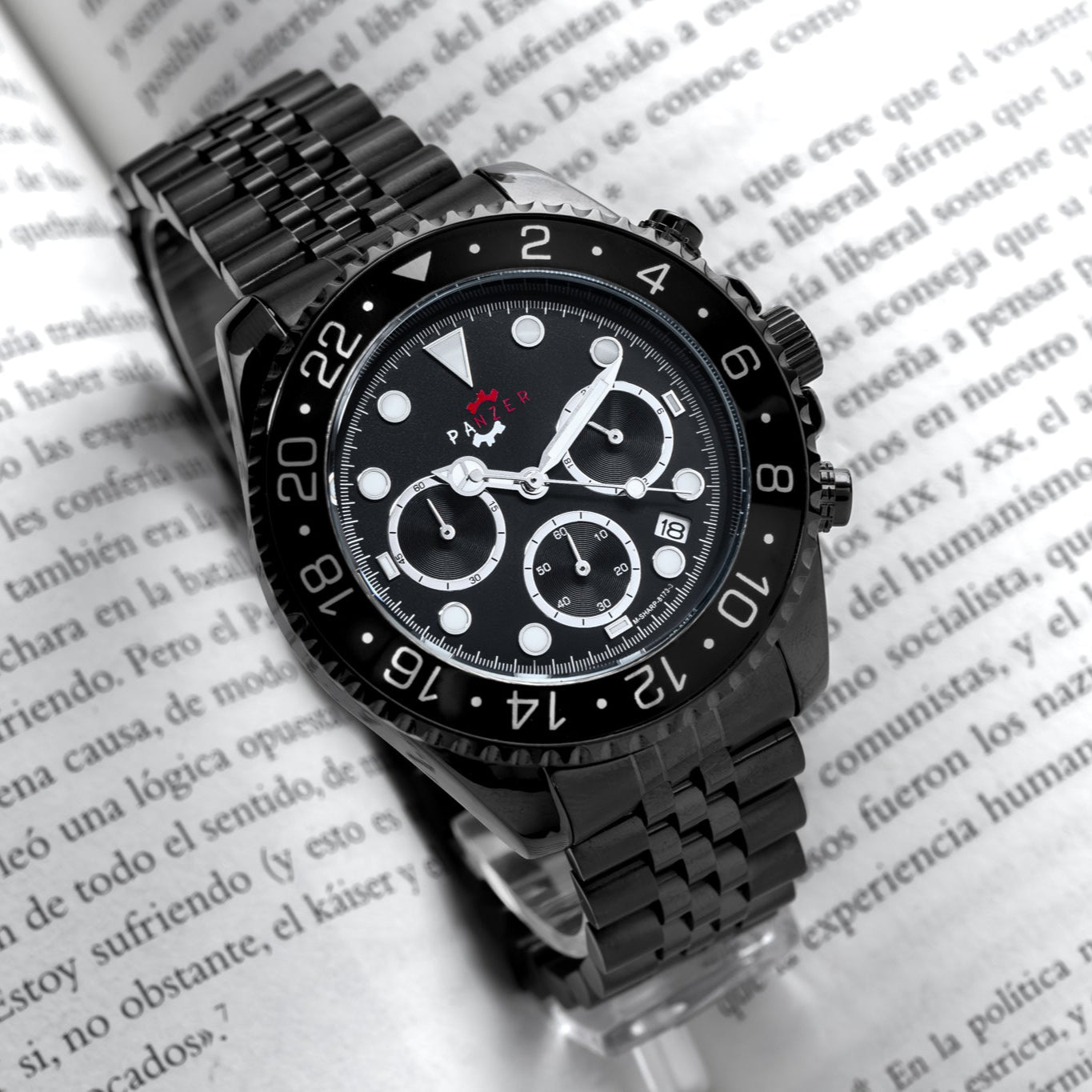 RELOJ PANZER ORIGINAL -  ELGANTE DORADO NEGRO Y PLATA | PAN-26, PAN-27, PAN-28, PAN-46