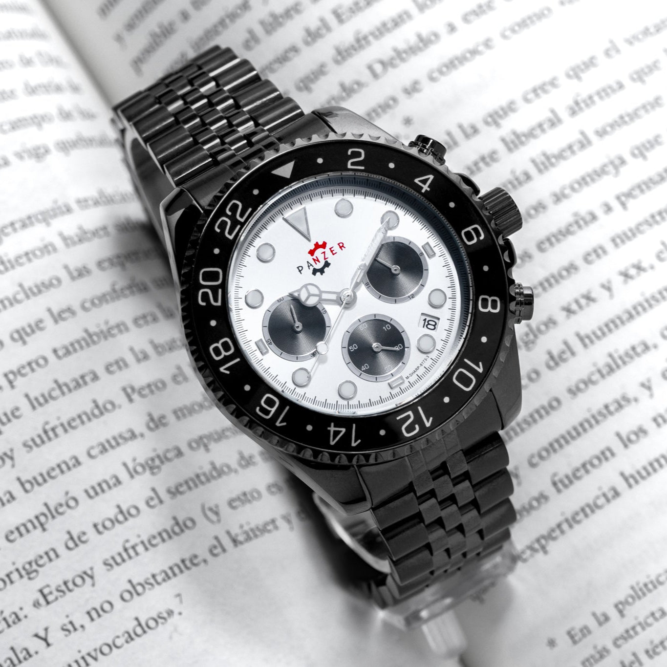 RELOJ PANZER ORIGINAL -  ELGANTE DORADO NEGRO Y PLATA | PAN-26, PAN-27, PAN-28, PAN-46