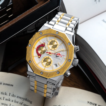 RELOJ PANZER ORIGINAL - ELEGANTE DORADO NEGRO BLANCO Y PLATEADO |  PAN-29, PAN-30, PAN-32