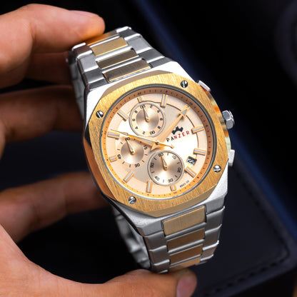 RELOJ PANZER ORIGINAL - ELEGANTE DORADO Y NEGRO |  PAN-37, PAN-38