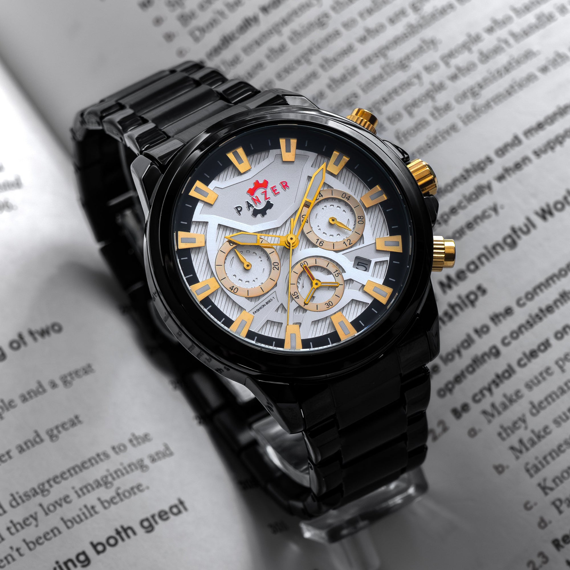 RELOJ PANZER ORIGINAL - ELEGANTE NEGRO | PAN-45