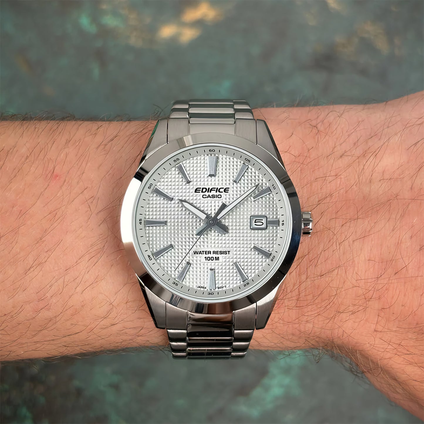 EFV-160D | RELOJ CASIO EDIFICE ORIGINAL ACERO VERDE NEGRO BLANCO AZUL | EDI-OG-13, EDI-OG-14, EDI-OG-15, EDI-OG-16