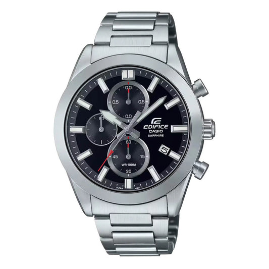 EFB-710D | RELOJ CASIO EDIFICE ORIGINAL ACERO NEGRO AZUL | EDI-OG-22, EDI-OG-23