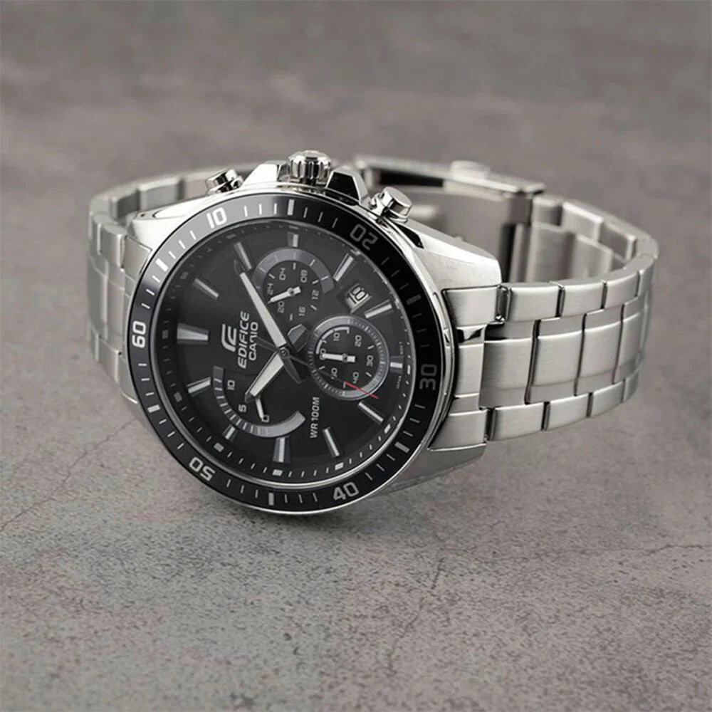 EFR-552D | RELOJ CASIO EDIFICE ORIGINAL ACERO PALTEADO AZUL NEGRO | EDI-OG-32, EDI-OG-33, EDI-OG-34
