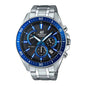 EFR-552D | RELOJ CASIO EDIFICE ORIGINAL ACERO PALTEADO AZUL NEGRO | EDI-OG-32, EDI-OG-33, EDI-OG-34