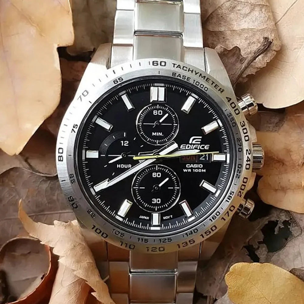 EFR-574D | RELOJ CASIO EDIFICE ORIGINAL ACERO PLATEADO BLANCO VERDE NEGRO | EDI-OG-38, EDI-OG-39, EDI-OG-40, EDI-OG-41