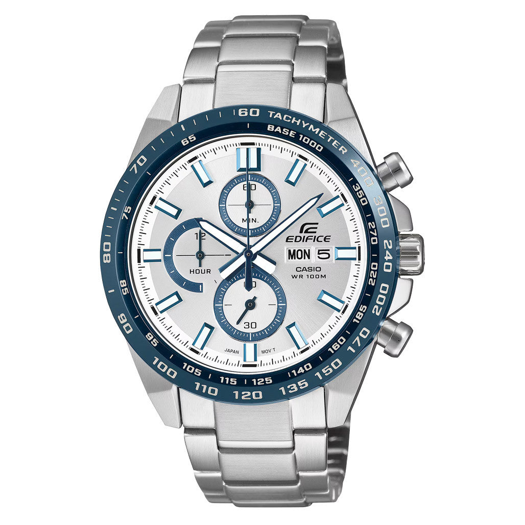 EFR-574D | RELOJ CASIO EDIFICE ORIGINAL ACERO PLATEADO BLANCO VERDE NEGRO | EDI-OG-38, EDI-OG-39, EDI-OG-40, EDI-OG-41