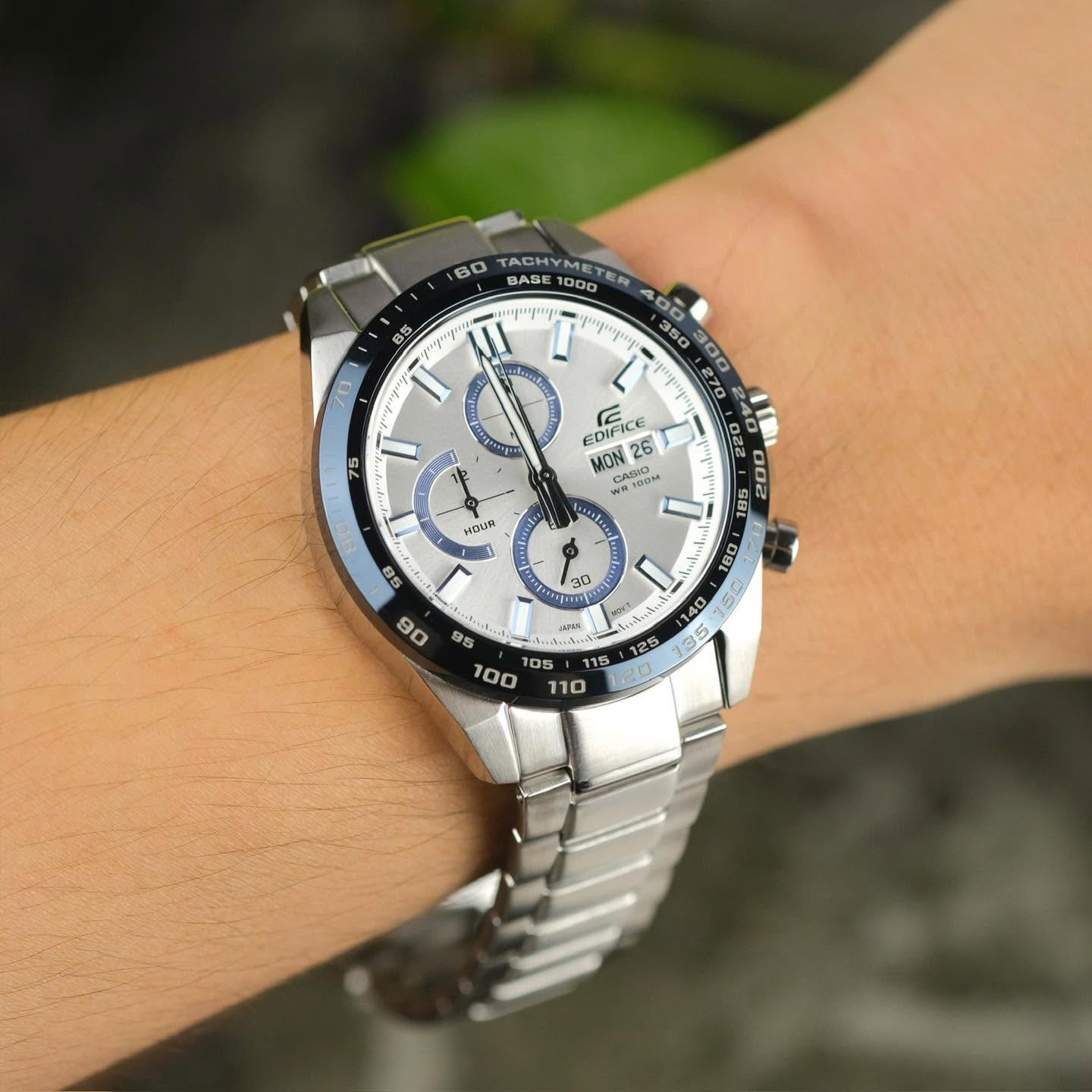 EFR-574D | RELOJ CASIO EDIFICE ORIGINAL ACERO PLATEADO BLANCO VERDE NEGRO | EDI-OG-38, EDI-OG-39, EDI-OG-40, EDI-OG-41