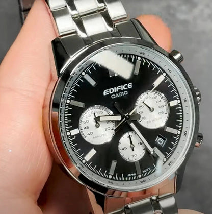 EFR-575 | RELOJ CASIO EDIFICE ORIGINAL ACERO CUERO GRIS NEGRO AZUL | EDI-OG-42, EDI-OG-43, EDI-OG-44