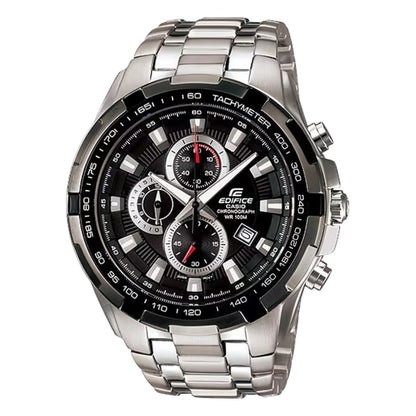 EF-539D | RELOJ CASIO EDIFICE ORIGINAL ACERO NEGRO AZUL | EDI-OG-17, EDI-OG-18