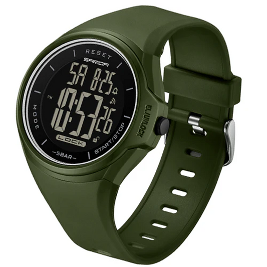 RELOJ SANDA ORIGINAL DEPORTIVO NEGRO Y VERDE 2131 | SAN-76 - SAN-77